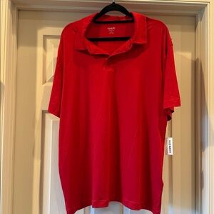 NWT Old Navy Active Red Polo Shirt XL Cloud Soft